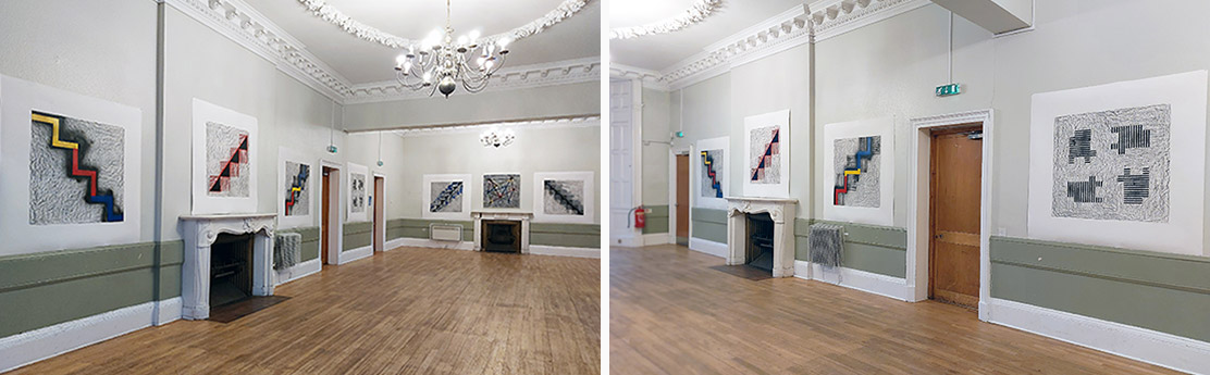 Installation Photo of William Dick exhibition at Inch House, Edinburgh, 2023